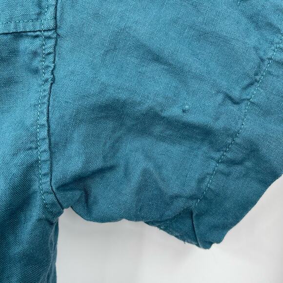 Athleta Playa Linen Tie Wrap Top Borealis Green Size XS - Picture 4 of 10